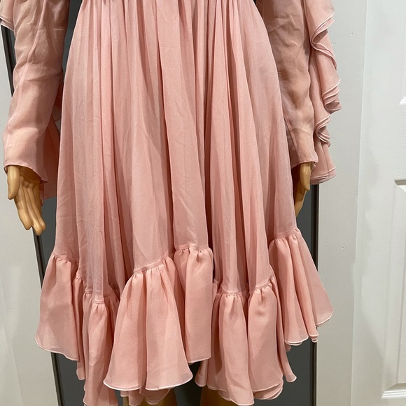 Giambattista Valli Frilled Silk Off-the-Shoulder Dress - Picture 5 of 16